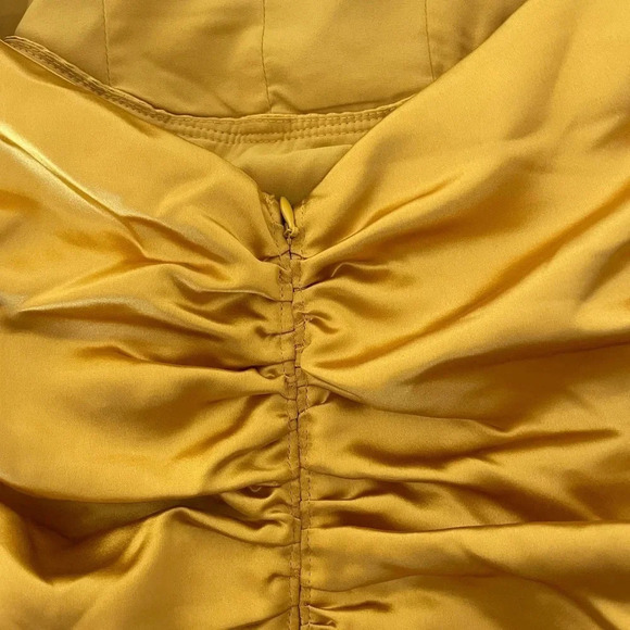 For love & Lemons Drew satin mini dress in yellow - Picture 10 of 14